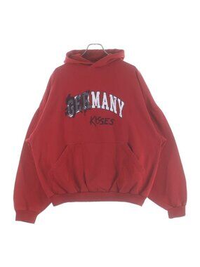 Balenciaga Faux Logo Round Hem Hoodie Distressed Pullover Sweatshirt
